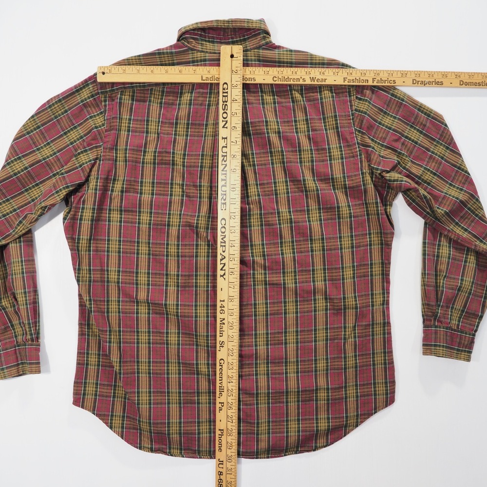 Ralph Lauren Shirt Mens Large Red Plaid Long Sleeve Button Front Cotton Preppy - Picture 5 of 8